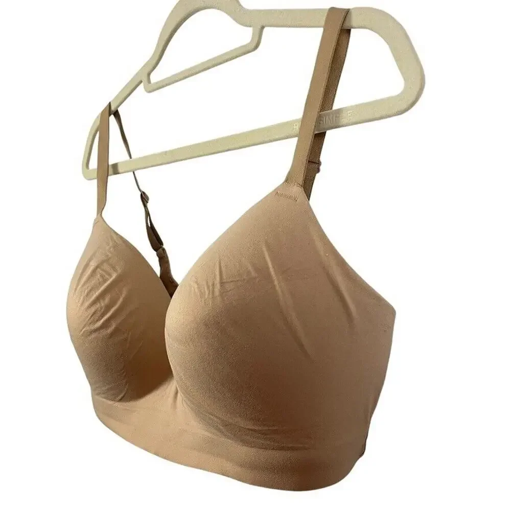 Soma Enbliss Wireless Womens Beige Tan Back Close Adjustable Bra Stretch 38D